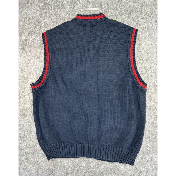 Vintage Woods & Gray Cardigan Men’s Large Argyle Knit Grandpa Retro Academia - Picture 5 of 8